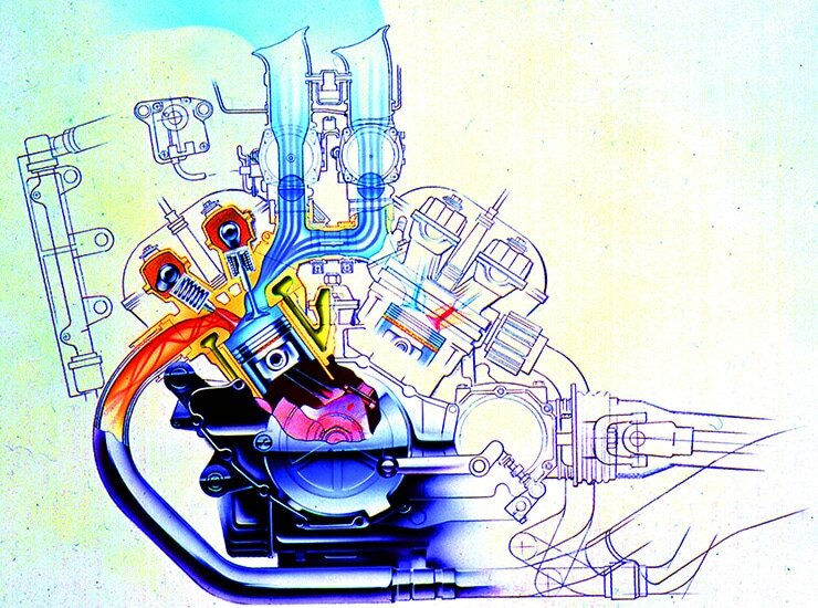 Outra Ilustração do sistema V-boost da VMax 1200 em ação – bennetts.co.uk V max 1200 06 740pxWide 2 - O sistema V-boost da Yamaha V-Max 1200